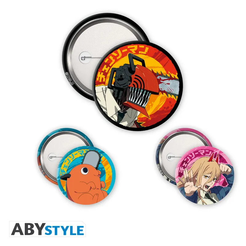 CHAINSAW MAN - Badge Pack Denji, Devil, Pochita (5cm + 3.2cm + 3.2cm)